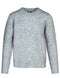 Men's Grey Rolled Edge Sweater - Cloud