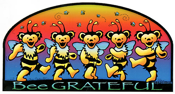 Bee Grateful Dead Bumper Sticker