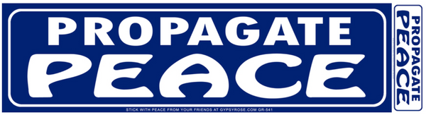 Propagate Peace Bumper Sticker
