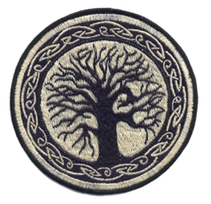 Tree with Celtic Trim Embroidered Patch