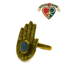 The Mindful Path Hamsa Hand Gemstone Ring