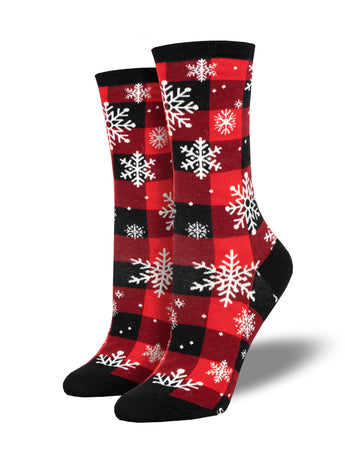 Snowflake Plaidern Women's Socks