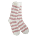 Pink Stripe Holiday Cozy Chic Crew Socks