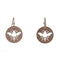 Gold Scratch Finish Brass Bee Cut-Out Earring