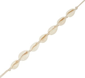 Cowry Shells on Natural Wax Cord Anklet