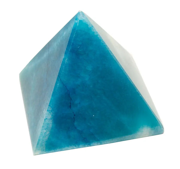 Alabaster Pyramid - Blue 3"