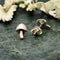 Mushroom Post Earrings 8x6mm