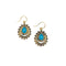 Tanvi Gold Plated and Blue Calcedony Earrings