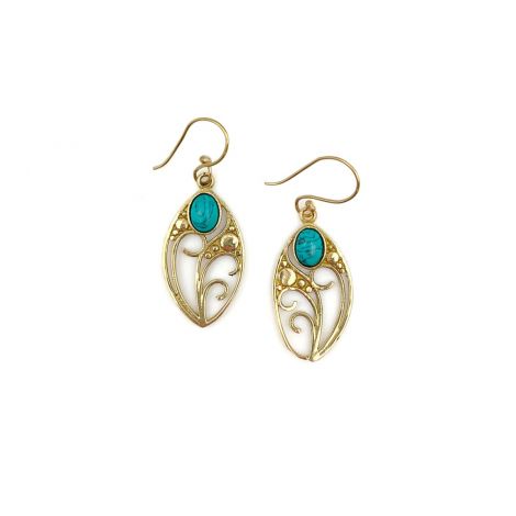Tanvi Turquoise Earrings -Marquise