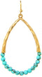Turquoise Beaded Teardrop Earring