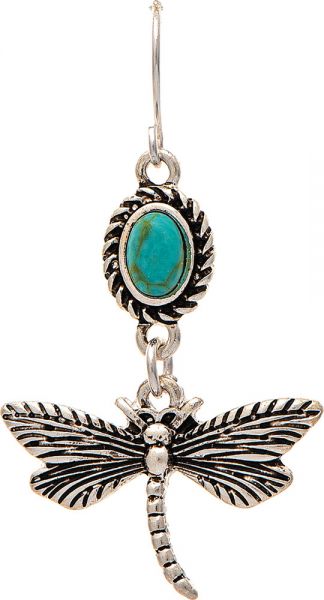 Silver Turquoise Accent Earring