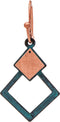 Patina Copper Top Kite Brass Earring