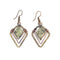 Banjara Prehnite Diamond Shape Earrings