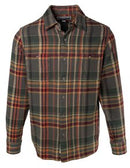 Men's Plaid Cotton Flannel Shirt Olive