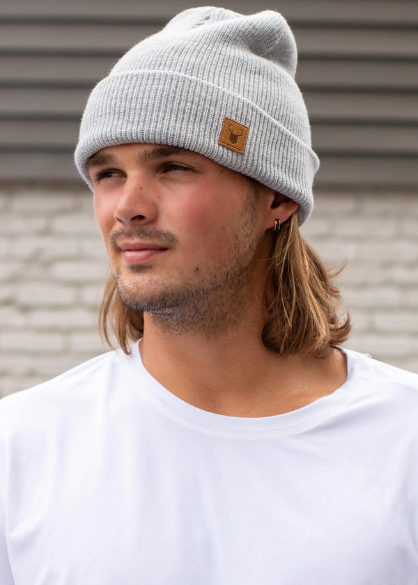 Mens Fleece Lined Knit Beanie