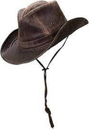 Weathered Outback Hat with Chin Strap