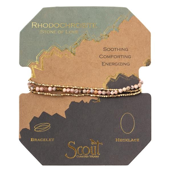 Delicate Stone Wrap Bracelet or Necklace