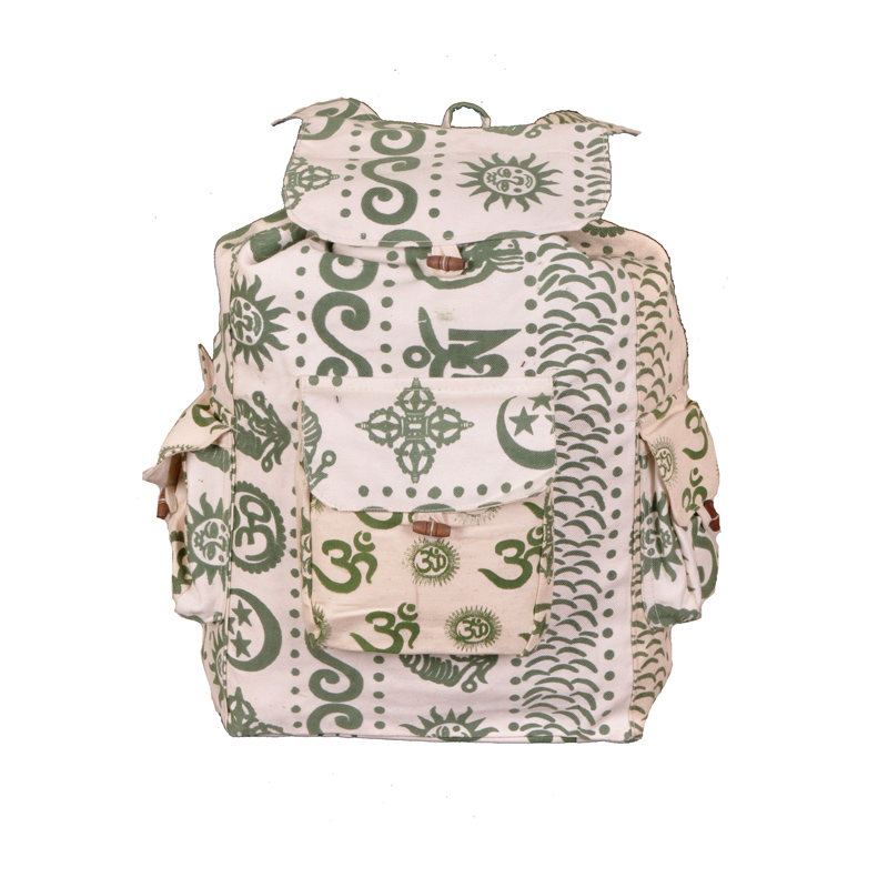 Path Of The Spirit Green Henna Om Backpack