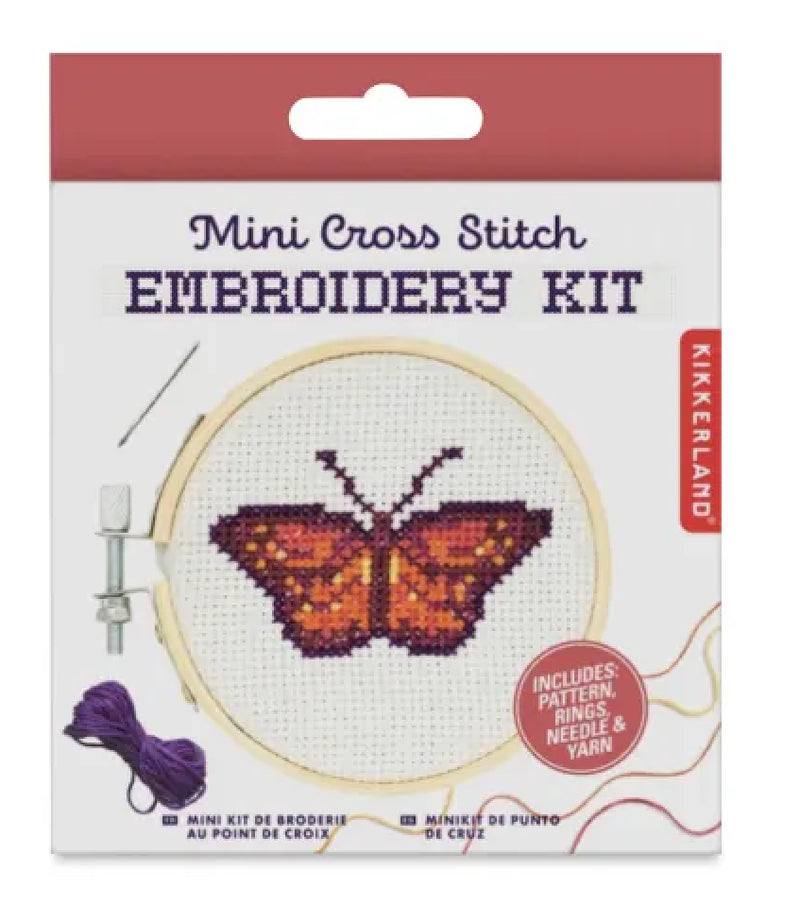 Mini Cross Stitch Embroidery Butterfly Kit