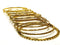 Set of Metal Gold Bangle Bracelets
