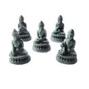 Mini Buddha Statue Set of 5 Green