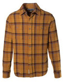 Men's Plaid Cotton Flannel Shirt Gold