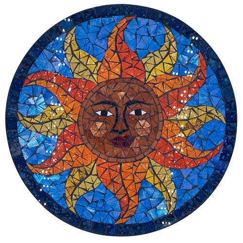 Sun Face Mosaic Wall Plaque
