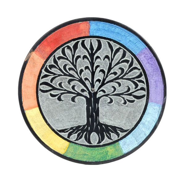 Tree of Life Incense Tray Round