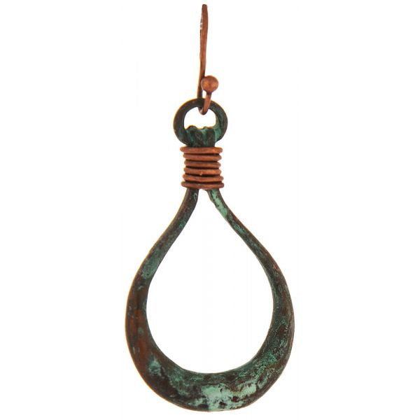 Copper Wire Loop Earrings