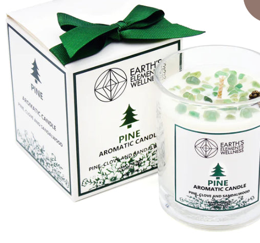 Pine crystal candle