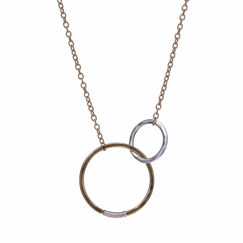 Two Tone Ring Necklace
