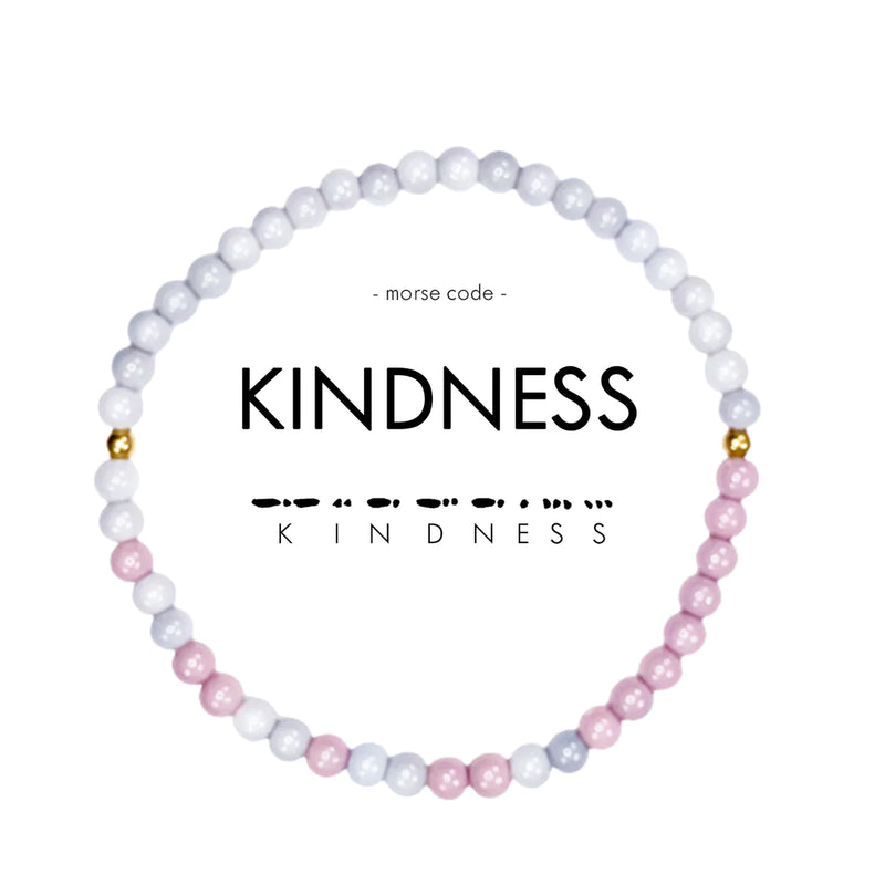 Kindness Morse Code Bracelet - Lilac