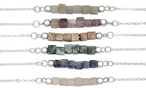 Square Stone Bead Anklet