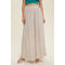 Wide Leg Flow Pants with Raw Edge Detail - Champagne