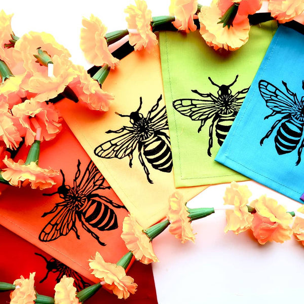 Wind Sparrow Rainbow Honeybee Indoor/Outdoor Flags