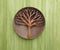 Raised Tree Flamed Wall Disc 24"