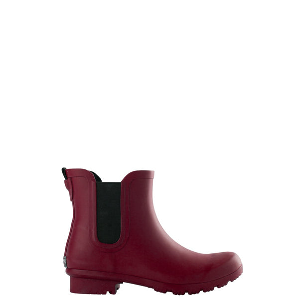 Chelsea Matte Maroon Rain Boots